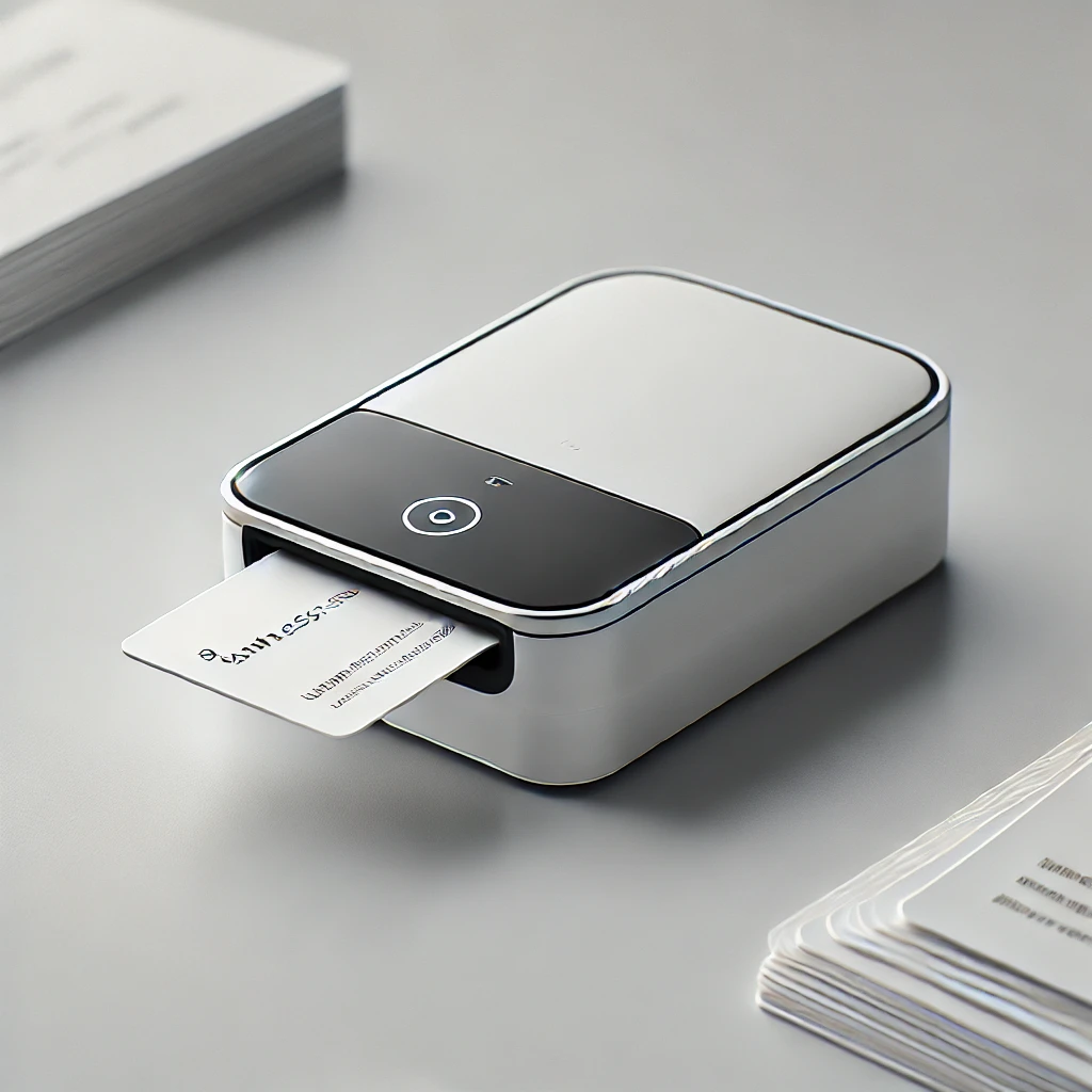 The Krane desktop business card scanner